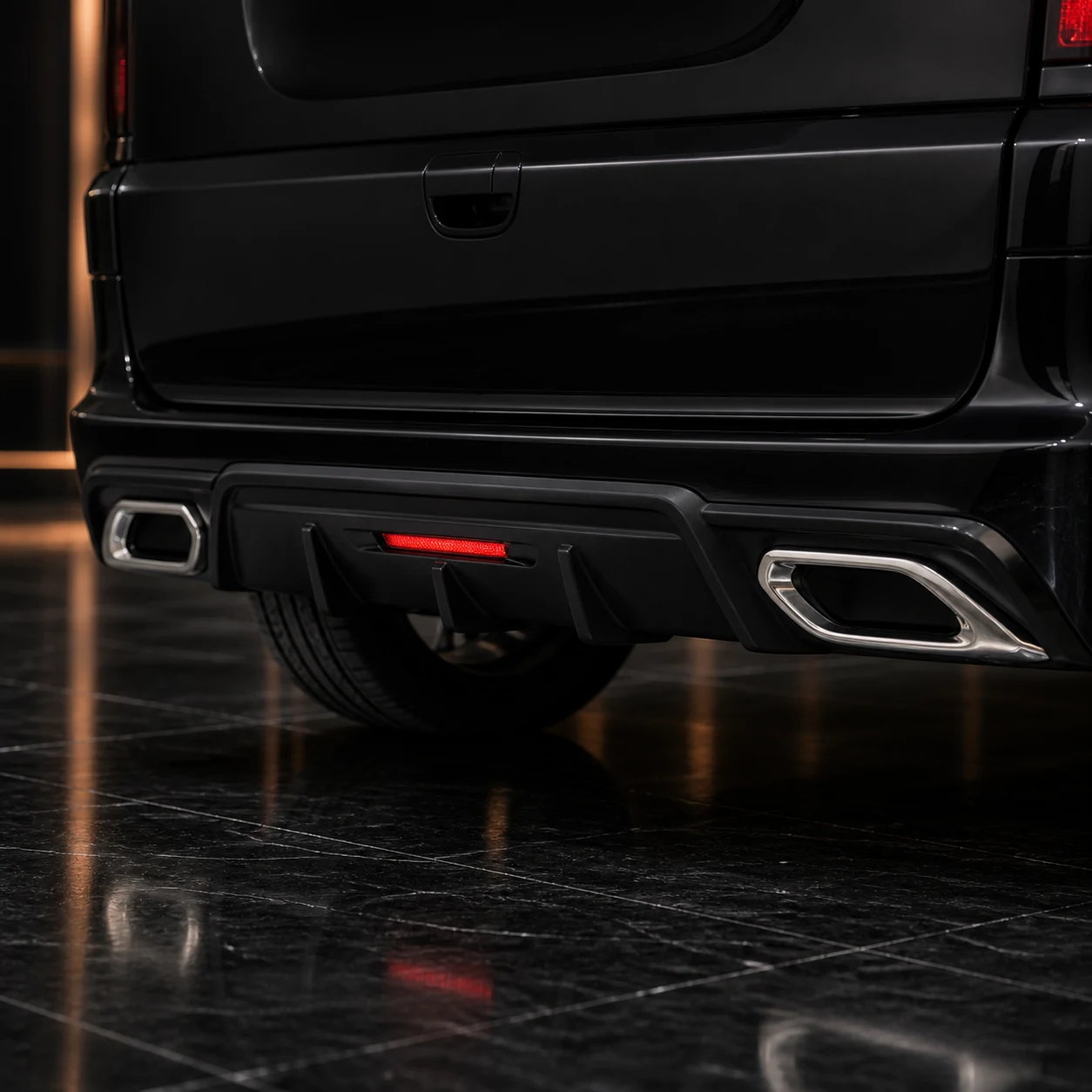 Sport Aero Black Edition — Mercedes-Benz V-Class W639 Facelift Short/Long (2012–2015) — rear aero detail