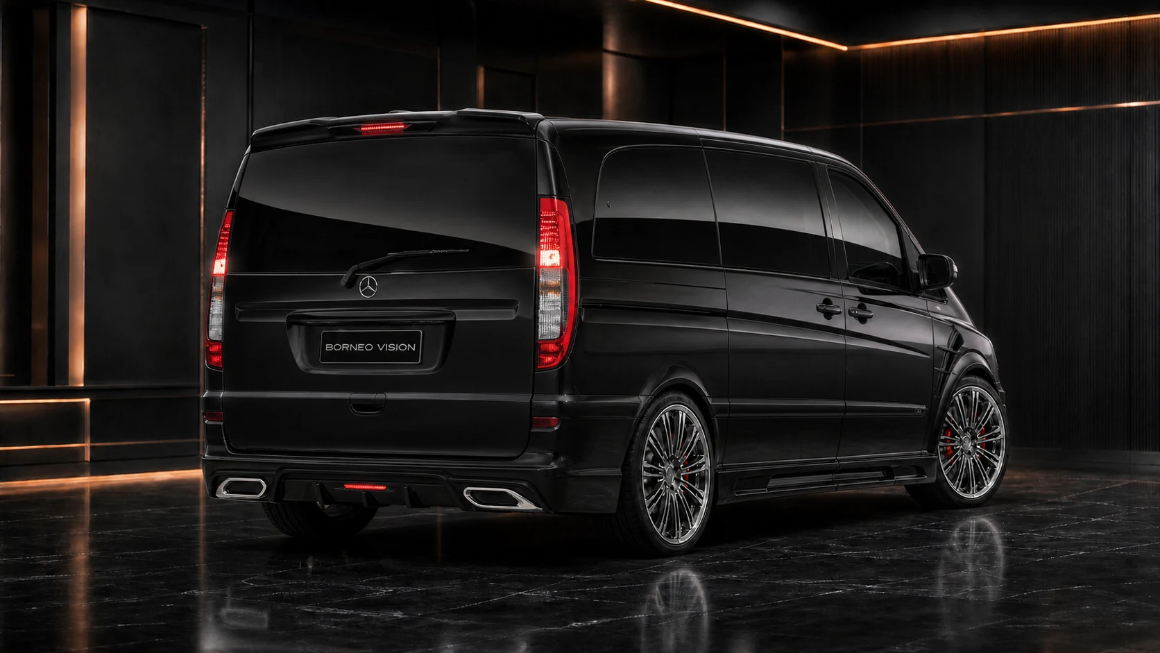 Sport Aero Black Edition — Mercedes-Benz V-Class W639 Facelift Short/Long (2012–2015) — rear three-quarter