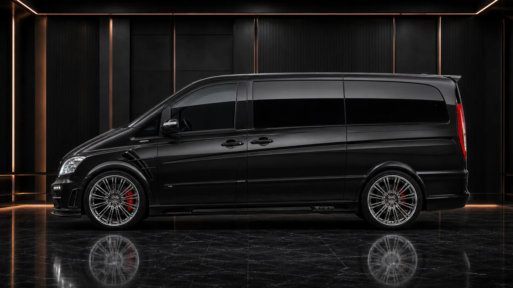 Sport Aero Black Edition — Mercedes-Benz V-Class W639 Facelift Short/Long (2012–2015) — side profile