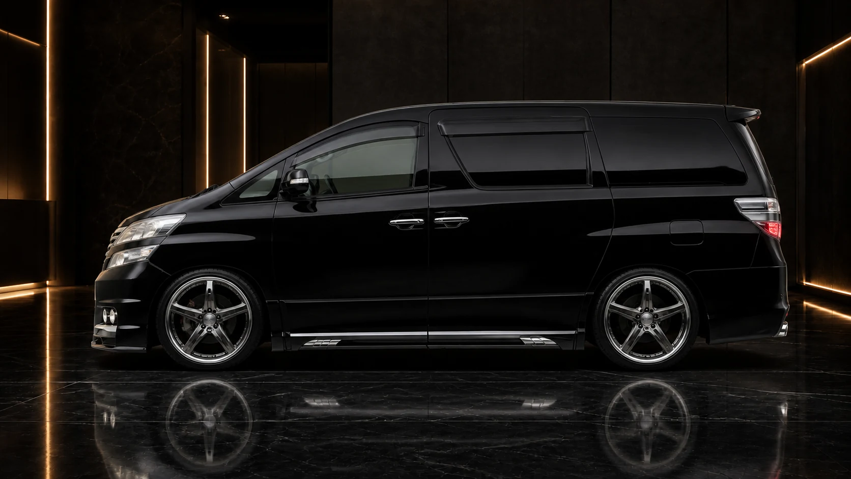 Sport Aero Black Edition FOG — Toyota Vellfire 20 Pre-Facelift (2008–2011) — side profile