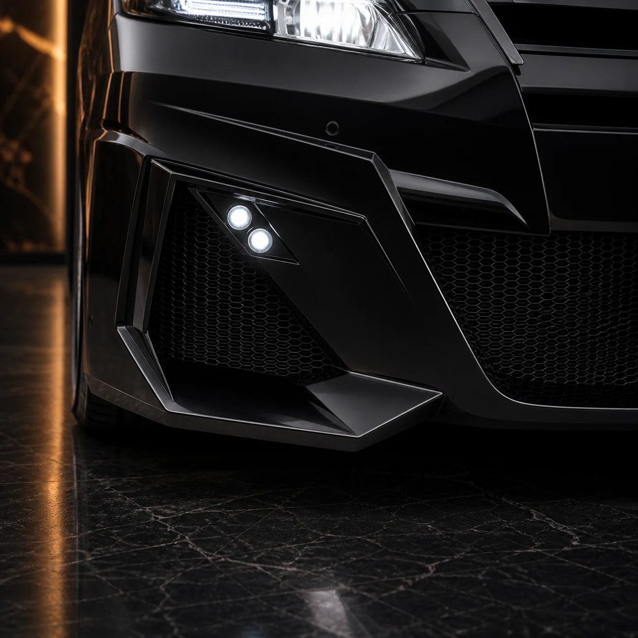 Sport Aero Black Edition Combination — Toyota Vellfire 20 Facelift (2011–2015) — front aero detail