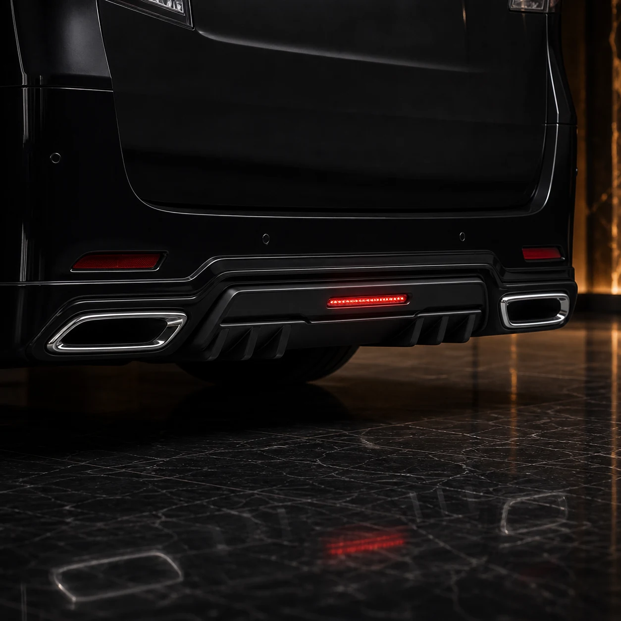 Sport Aero Black Edition Combination — Toyota Vellfire 20 Facelift (2011–2015) — rear aero detail
