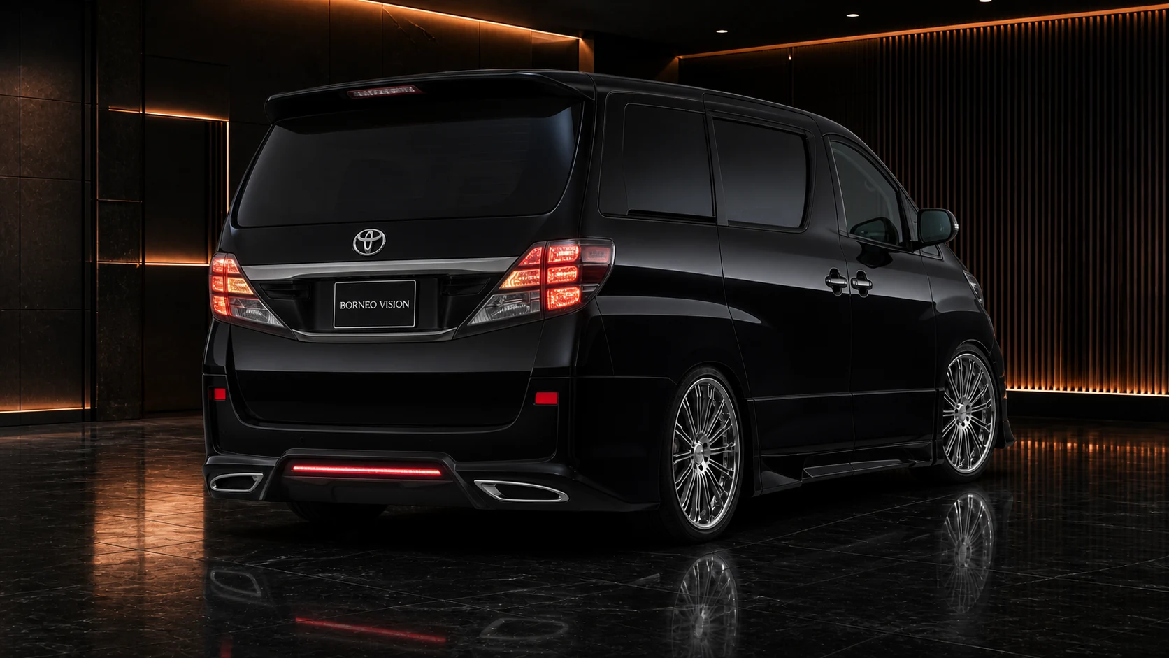 Sport Aero Black Edition — Toyota Vellfire 20 Facelift (2011–2015) — rear three-quarter
