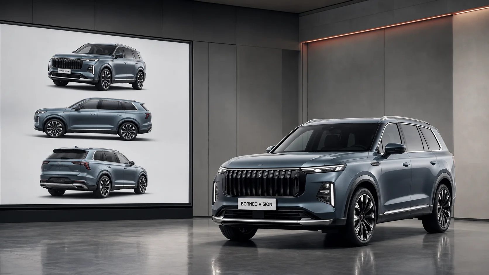 Editorial concept visual explaining how to read AI concept images of styled vehicles before quotation