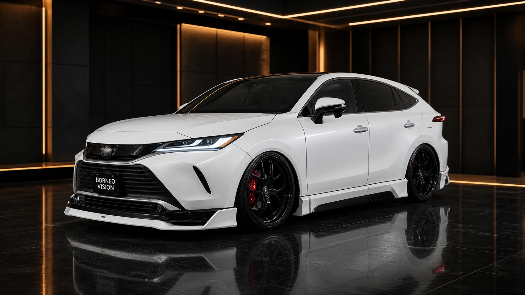 Toyota Harrier 80 SPORT Complete Aero front three-quarter AI concept visual
