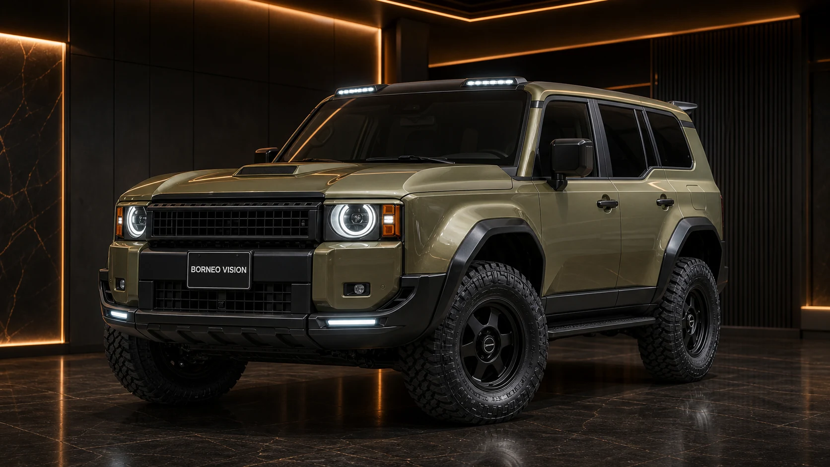 Toyota Land Cruiser 250 SPORT 20mm Wide Complete front three-quarter AI concept visual
