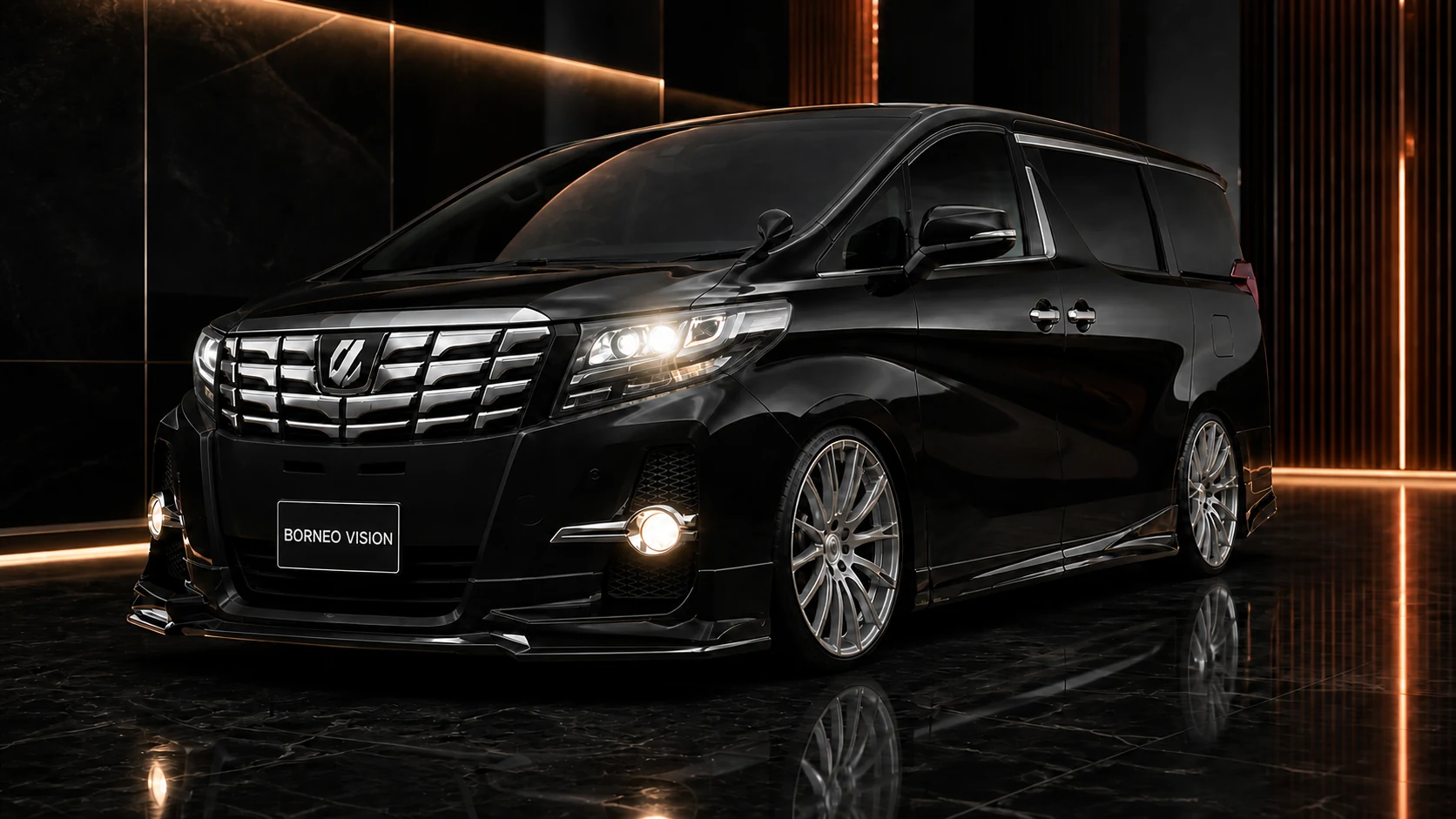 Sport Aero Half Type — Toyota Alphard 30 S/SA/SR (2015–2017) — front three-quarter