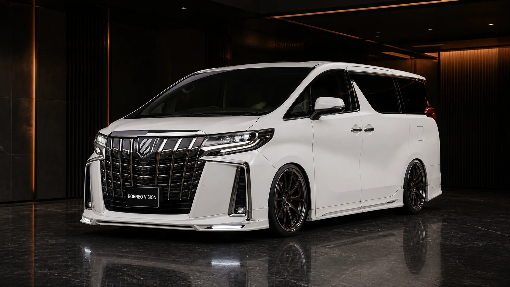 Executive Aero — Toyota Alphard 30 S/SC/SR (2017–2023) — front three-quarter