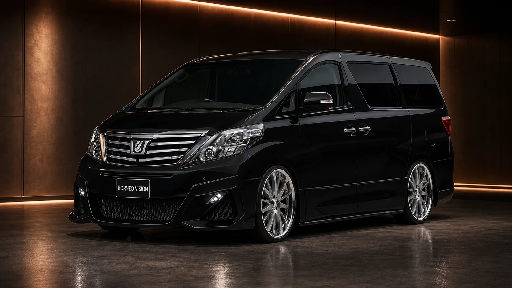 Sport Aero Black Edition Combination — Toyota Alphard 20 (2011–2015) — front three-quarter