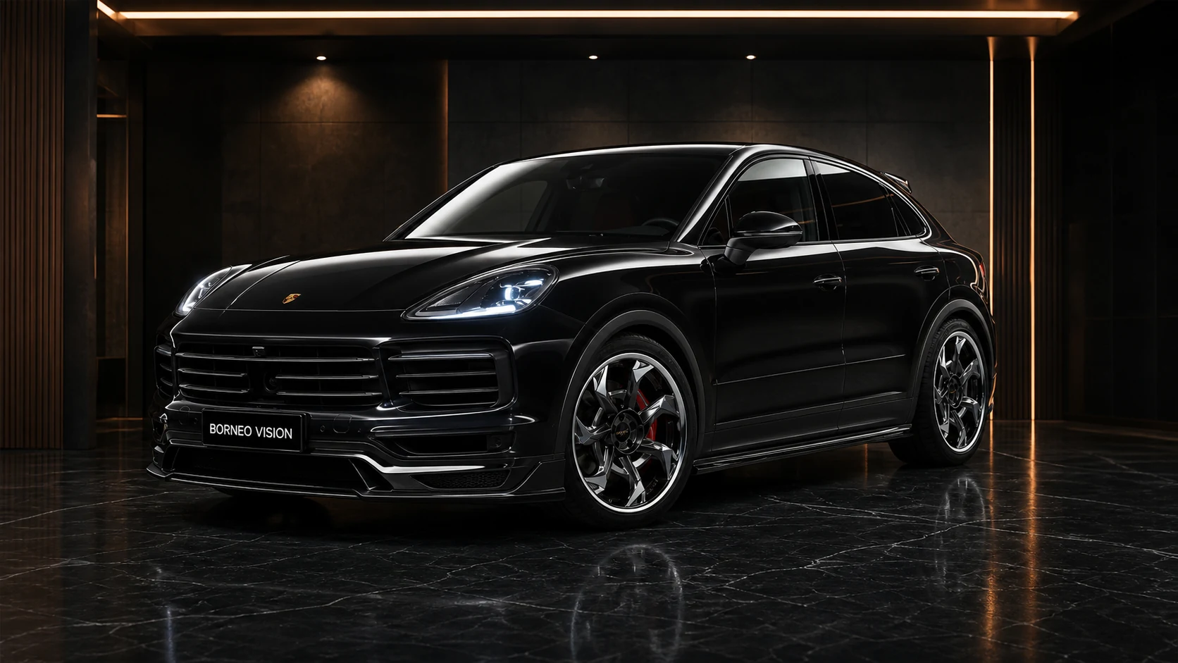 Sport Aero Black Edition — Porsche Cayenne Coupé 9YA (2019–2022) — front three-quarter