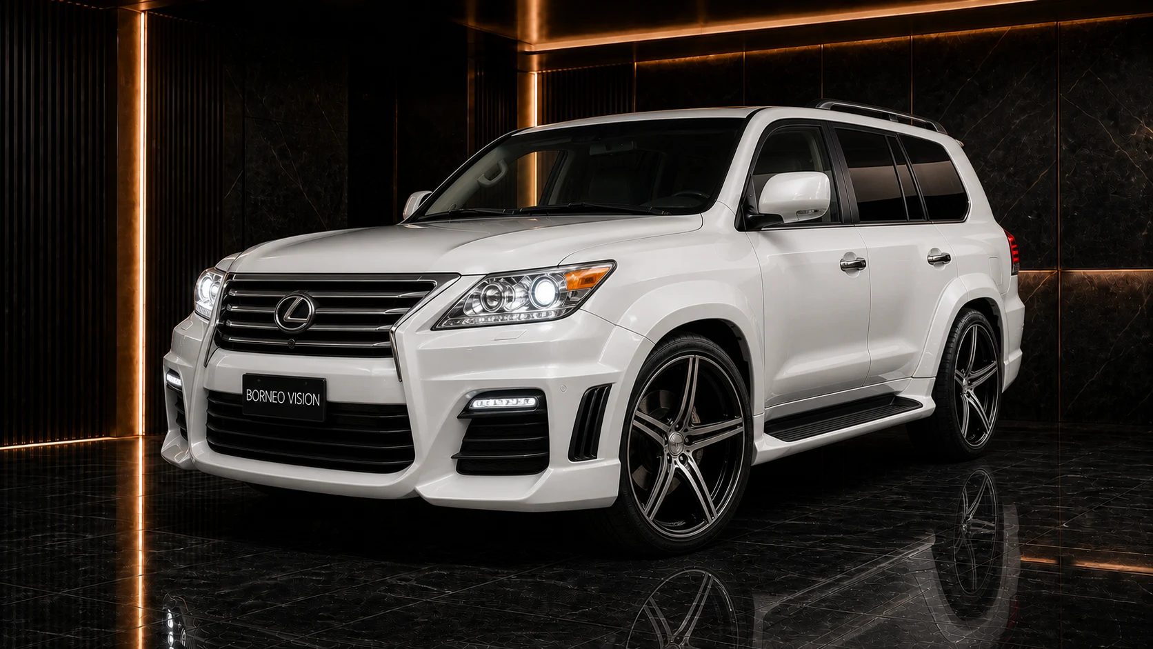 LX570 Sport Aero Black Edition 2008–2012 historical design reference — front three-quarter