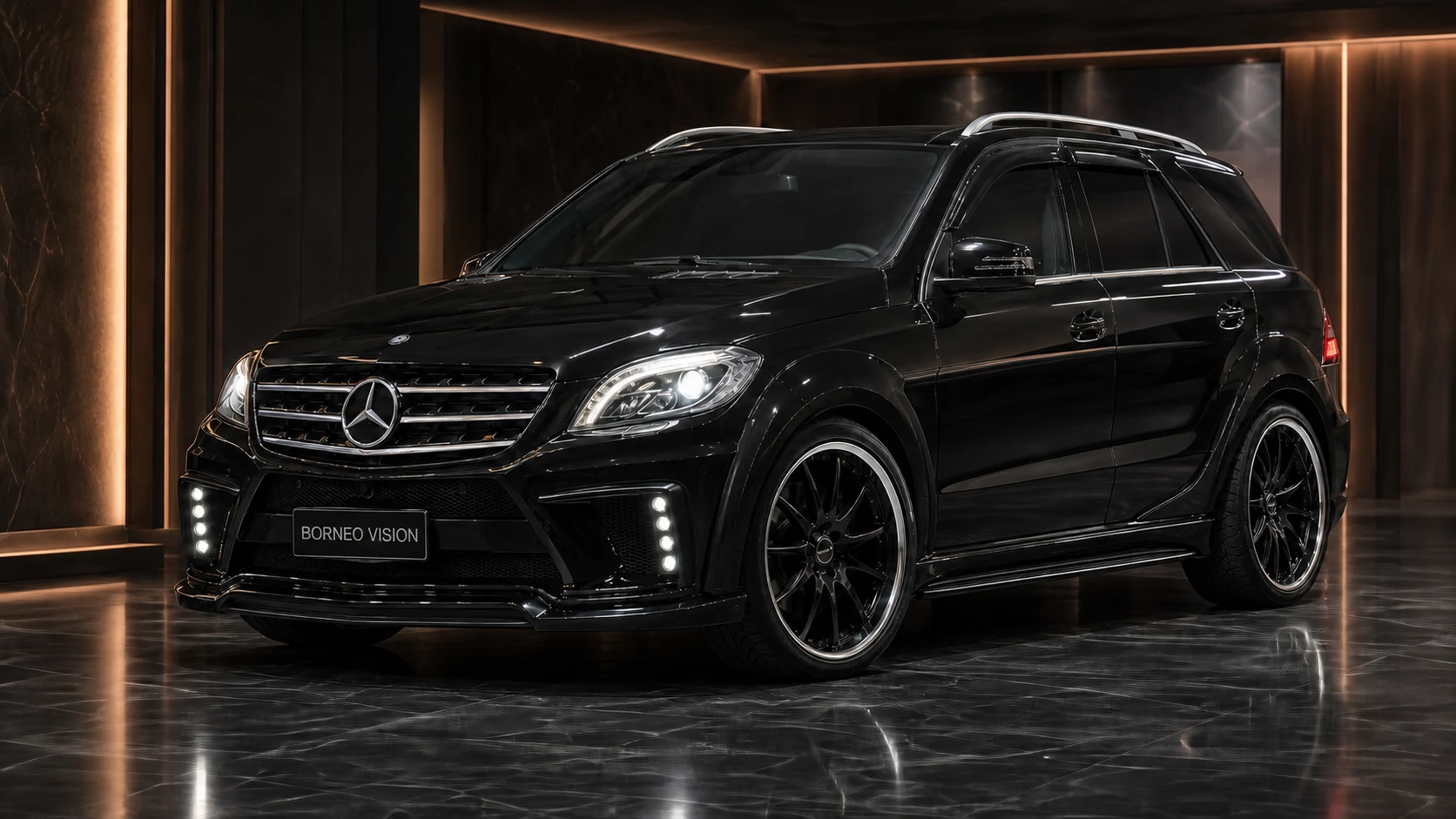 Historical Sport Aero Black Edition — Mercedes-Benz M-Class W166 (2012–2015) — front three-quarter