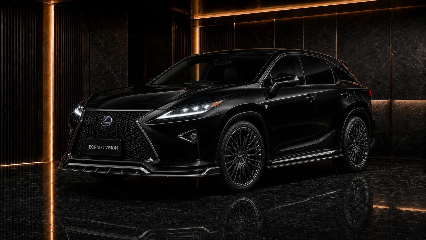 Lexus RX450h F SPORT Sport Aero — front three-quarter AI concept visual