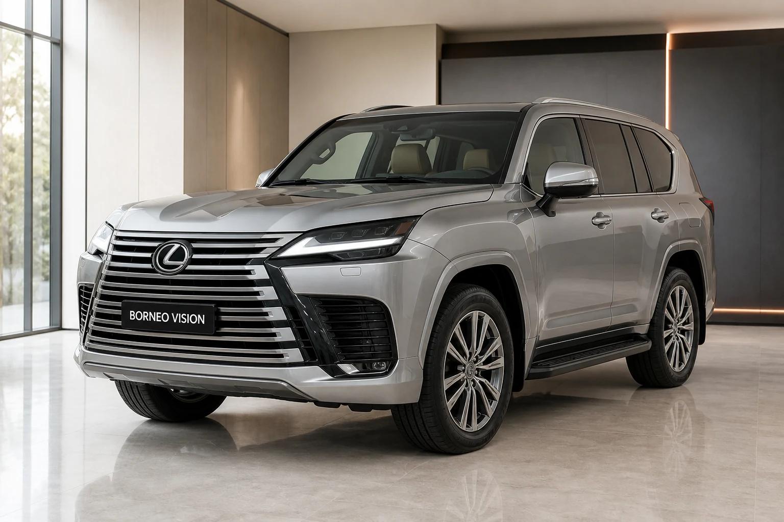 Lexus LX 600 factory-state generated reference in titanium silver