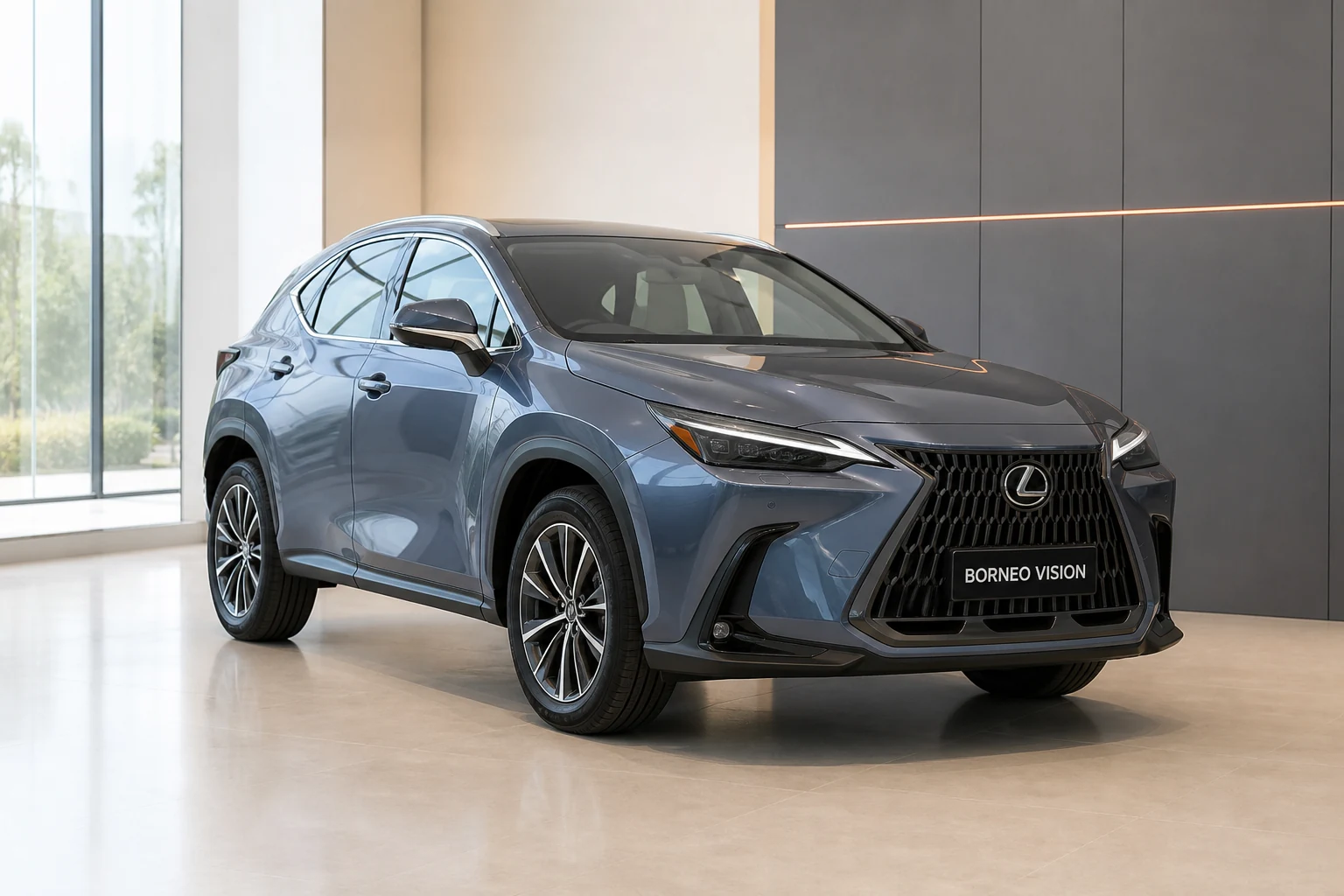 Lexus NX AZ20 factory-state generated reference in titanium blue-grey
